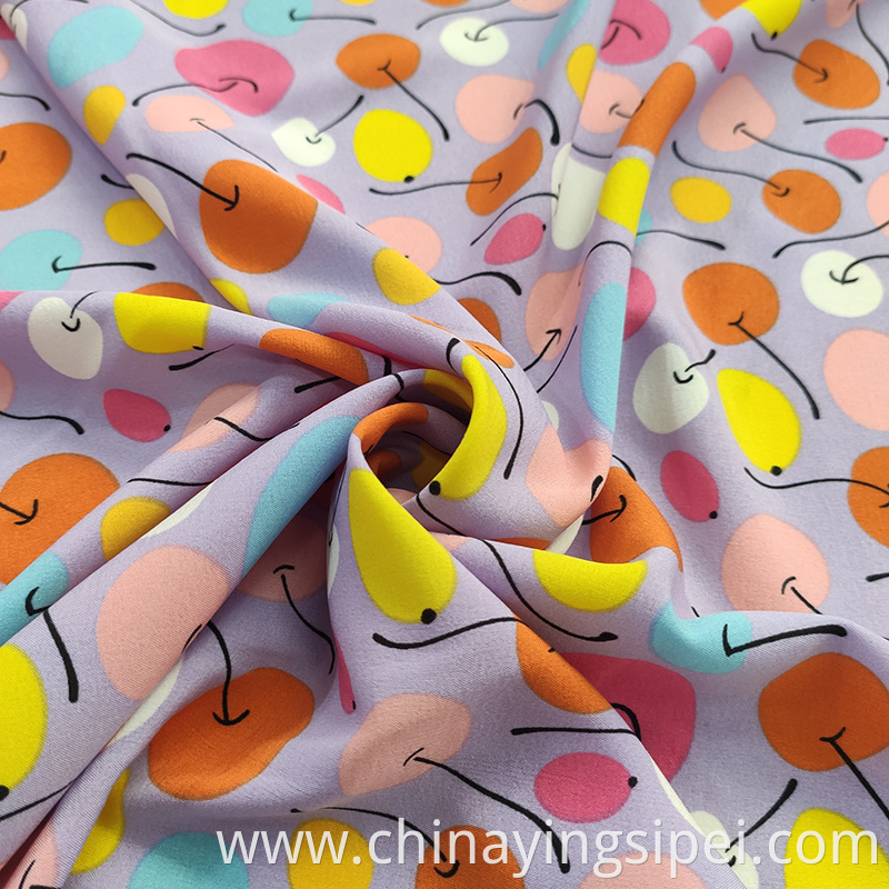 Good quality custom 4 way stretch poly fabric printing floral fabric chiffon fabric for dress